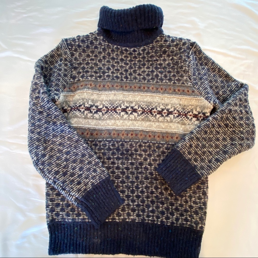 J. Crew Winter Pattern Turtleneck